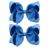 2Pcs/lot 4'' Cute Solid Grosgrain Ribbon Bowknot Hair Clips For Girls Handmade Hairpins Barrettes Headwear Kids Hair Accessories