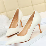 BIGTREE Shoes Pu Leather Woman Pumps Fashion Kitten Heels 7.5 Cm Occupation OL Office Shoes Women Heels 2021 Sexy Heeled Shoes