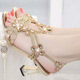 kamames New Diamond Sandals Women Wear Comfortable Korean Crystal High-Heeled Shoes With Diamond Heels In Summer