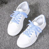 kamames Women Sneakers Leather Shoes Spring Casual Flats Sneakers Female New Fashion Comfort White Shoes