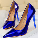 BIGTREE Shoes Woman Pumps Patent Leather High Heels Stiletto Black Women Heels 10.5 Cm Party Shoes Classic Pumps Plus Size 35-43