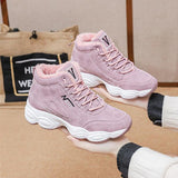 kamames Ankle Boots Women Fashion High top Casual Women Shoes Platform boots Thickened Warmth Woman flat Shoes botas de mujer