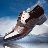 kamames kamames 7202 Three Color Wine Red Fashion Korean Leather Shoes Men OPP Bag Packaging No Shoe Box