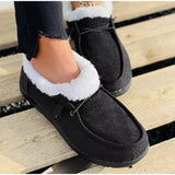 kamames New Winter Cotton Shoes Plush Thickened Warm Single Shoes Large Size 43 Cotton Shoes