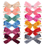 12 Pcs/lot Baby Nylon Headband Elastic Hair Bands For Girls Rope Turban Bows Bowknot Hairband Toddler Headwear Hair Accessories