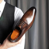 kamames kamames 3305, Wood Grain Business Leather Shoes Male Breathable Lace Hand Rub 38-48 Spot