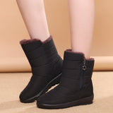 kamames kamames And Winter Middle Boots And Velvet Warm Waterproof Snow Boots Female Students Short Boots Mother Cotton Shoes