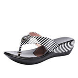 GKTINOO 2021 Summer Platform Flip Flops Fashion Beach Shoes Woman Anti-slip Genuine Leather Sandals Women Slippers Shoe