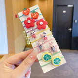 10/15Pcs/Set Children Cute Cartoon Fruit Elastic Hair Bands Girls Baby Lovely Rubber Bands Ponytail Holder Kids Hair Accessories