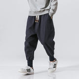 Spring New Cotton and Hemp Elastic Large Size Mens Casual Pants Chinese Style Loose Harlan Lantern Pants 220618