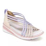 kamames Summer Large-Size Slope Heel Sandals Women's Hollowed-Out And Breathable Movement Preparation Fish Mouth Shoes Roman Women's Sandals
