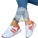 kamames Women's Shoes 2023 Spring New Leisure Sports Shoes Women's Breathable PU Sports Shoes Fashion Student Shoes