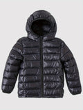 Kid's Outdoor Hooded Quilted Jacket, Light-weight Warm Padded Coat, Boy's Clothes For Winter Outdoor, As Gift