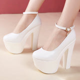 kamames Hate Tiangao Waterproof Platform, High Heels, Female Models, Cheongsam Shoes, Catwalk Shoes, 15CM Thick Heels, Round Head Shoes