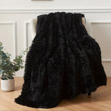 1pc Ultra-Soft Plush Shaggy Blanket - Cozy, Warm, Fluffy, and Furry Decorative Throw for Sofa and Bed - Thick, Comfy, and Luxurious Blanket for Snuggling Up