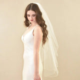 kamames YouLaPan V14 White Ivory 1 Layer Wedding Veil with Comb Veil for Bride Accessories Wedding Veiled Women Clothes Veil Short