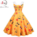 Zingj Floral Print A-Line Midi Dress Women Summer Peter pan Collar Casual Sleeveless Vintage Retro Party Dress Vestidos Robe