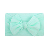 1PCS New Cotton Solid Baby Headband For Cute Girls Kid Wide Bow Knot Turban Elastic Hairbands Handmade Headwear Hair Accessories