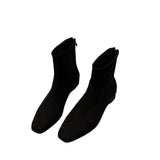 kamames kamames Heel Suede Korean Small Ankle Boots Female Shoes 2024 New Autumn And Winter Versatile Add Velvet Thin Boots Foreign Style Short Boots