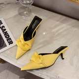 kamames Heels Summer Slipper 2022 Women Shoes on Heels Fashion Candy Colors Pointed Slipper Outdoor Heels Sandals Zapatos De Mujer