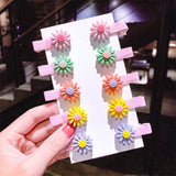 10PCS/Set New Girls Cute Cartoon Ice Cream Unicorn Hair Clips Kids Lovely Hairpins Headband Barrettes Fashion Hair Accessories