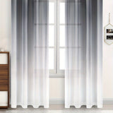 1pc Simple Gradient Sheer Curtain 1pc Printed Curtain, Rod Pocket Window Treatment For Bedroom Office Kitchen Living Room Study Home Decor