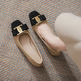 kamames kamames Fragrant Wind Thick Heel Single Shoes Female 2024 Spring And Autumn New Temperament Commuter Wind Spell Color Shallow French High Heels