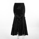 kamames Summer New Fashionable Sexy Hot Girl Dress Dark Gothic Temperament Slim Buttocks Fishtail Skirt