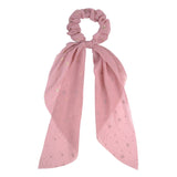 Korean Bow Long Ribbon Hair Scrunchie Chiffon Floral Print Sweet Elastic Hair Band Ponytail Hair Scarf Hair Tie Hair Accessories