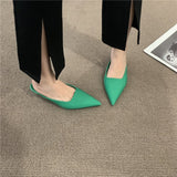 kamames kamames Half Slippers Female Summer New Style 2023 Thin Heel Pointed Lazy People Wear Low Heel Set Foot Muller Shoes Cool Drag Female