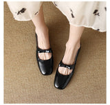 kamames kamames Retro Low Heel Thick Heel Bow Mary Jane Shoes Female Autumn 2024 New Patent Leather Shallow Mouth College Wind Single Shoes