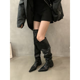 kamames kamames Women's Shoes 2024 New Autumn And Winter Pointed Thin Knight Boots