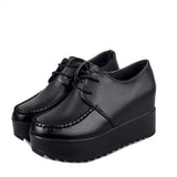 kamames The Spring And Autumn Of 2024, The New Korean Version Of High-Heeled Women's Shoes Increased Single Shoes, British Retro Thick-Soled Muffin Shoes.