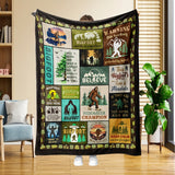 1pc Sasquatch Themed Throw Blanket - Ultra-Soft Flannel Hide & Seek Design - Ideal Mens & Womens Gift for Christmas, Birthdays, Campers & Outdoor Adventures - A Cool Sasquatch Lovers Must-Have!