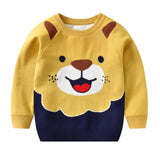 Cozy Lion Print Knit Sweater for Kids - Pullover - Soft, Warm, and Adorable Winter Wear for Children