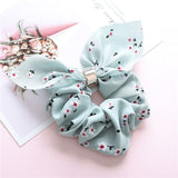 Women Vintage Striped Bow plaid Scrunchie For Girls Ponytail Holder Elastic Hair Bands ties Rubber Headwear Hair Accessories