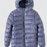 Kid's Outdoor Hooded Quilted Jacket, Light-weight Warm Padded Coat, Boy's Clothes For Winter Outdoor, As Gift