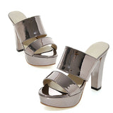 kamames Sgesvier Woman Shoes 2022 Summer Open Toe Slip On Women Sandals Heels Thick High Heels Sandals Party Shoes Size 34-43 B420