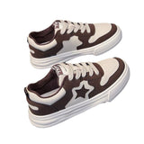 kamames kamames Small White Shoes Female Spring / Summer 2024 New Korean Student Panda Lace Sneakers Niche Platform Casual Shoes