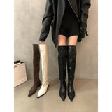 kamames kamames Women's Shoes 2024 New Autumn And Winter Pointed Thin Knight Boots