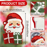 Santa Claus Plush Microfiber Bathroom Rug - Non-Slip, Absorbent, Cute Christmas Decor Shower Mat in Red & Orange