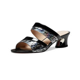 kamames kamames New Two Wear Sandals Wear Fashionable Women's Shoes Hollow Out Korean Version Of Thick Heel Sandals Middle-Aged And Elderly Mother Shoes