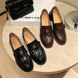 kamames kamames Loafers Versatile Round Head Single Shoes Women Spring 2024 New One Foot Pedal Lazy Shoes