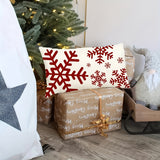 1pc Festive Contemporary Christmas Snowflake Throw Pillow Cover, 12x20 Inch, Red Polyester Decorative Cushion Case with Zipper Closure, Machine Washable, for Home and Party Sofa Decor - Single Side (No Insert)