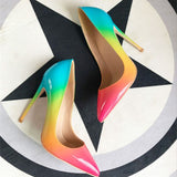 kamames color fashion high heeled lady pumps shallow pointed toe woman party shoes women pumps wedding shoes QP030 ROVICIYA