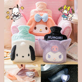 Sanrio Kuromi Hello Kitty Hot Water Bags - Winter Warmers for Tummies - Short Fleece Material - Suitable for Ages 14+ - Sanrio Brand