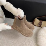 kamames kamames Slim And Comfortable ~ Casual Platform Snow Boots Women's Low-Slip Cotton Boots And Fluffy Shoes