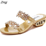 kamames Women Sandals Flip Flop Fashion Rhinestone Wedges Shoes Crystal High Heels Sandals Women Shoes Summer Casual Beach Sandals