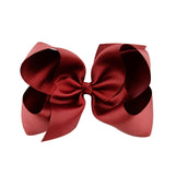 6 Inch Big Grosgrain Ribbon Solid Hair Bows With Clips Girls Kids Hair Clips Headwear Boutique Hair Accessories