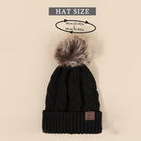 Winter Warmth Pom Beanie - Soft, Lightweight, Elastic, Cuffed Knit Hat with Skull Cap Design - Perfect for Women in Autumn and Winter Season